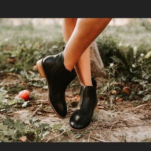 Black Leather/Suede Crevo Primrose Ankle Bootie